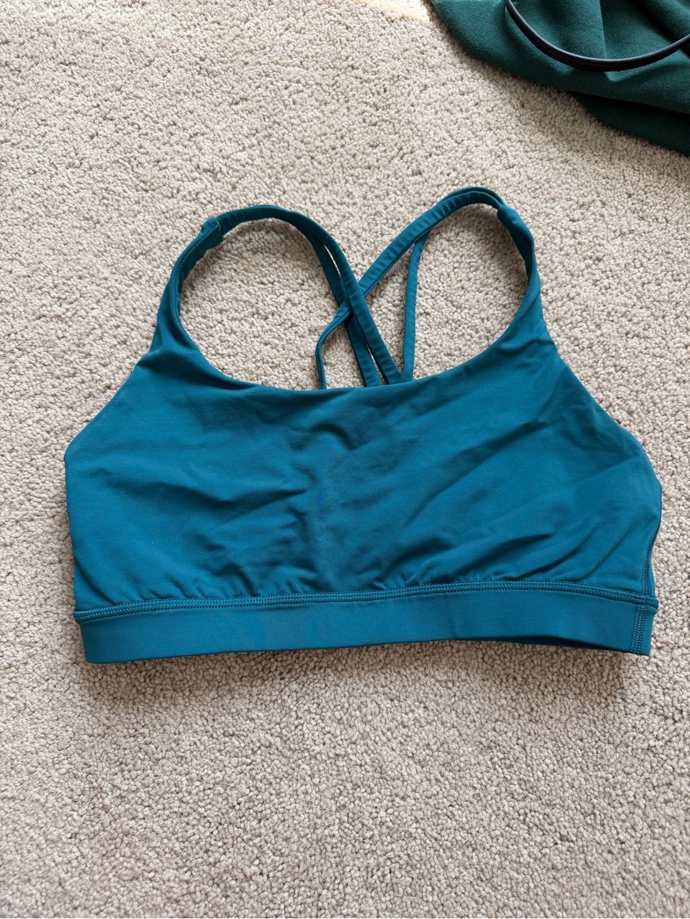 Lululemon Athletica Teal Double-Strap Sports Bra